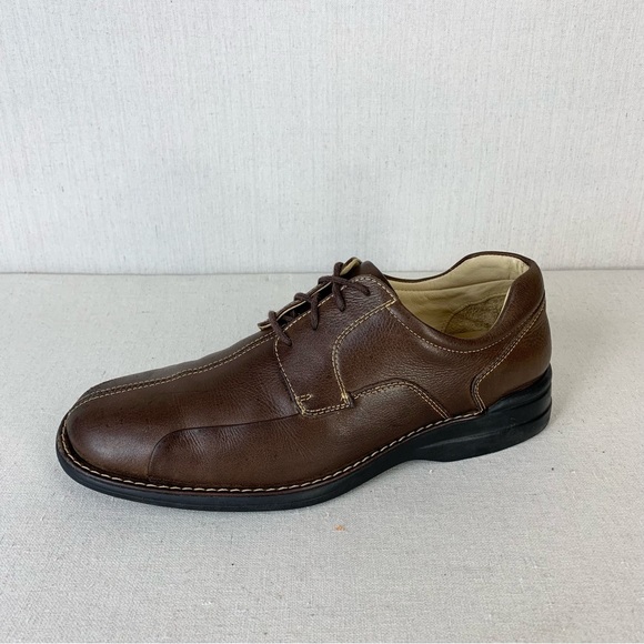 Johnston & Murphy~Men’s ‘Shuler‎ Bicycle’ Brown Sheepskin Leather Oxfords~Sz 9 - Picture 2 of 13